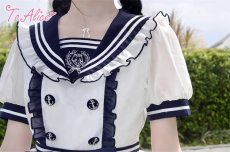画像14: 【Last one】【ToAlice】L1449マリンキャットセーラーティアードワンピース (14)
