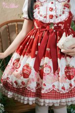 画像3: 【ToAlice】L1451 Strawberry刺繍パフ袖トップス (3)