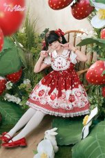 画像6: 【ToAlice】L1451 Strawberry刺繍パフ袖トップス (6)