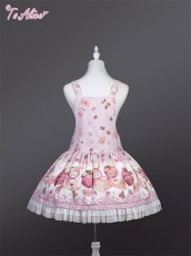 画像2: 【ToAlice】L1455 StrawberryAnimalサロペットスカート (2)