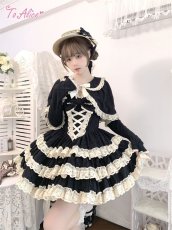 画像42: 【ToAlice】ダークプリンセスうさ耳リボン付きケープ (42)