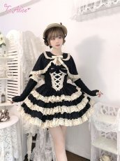 画像45: 【ToAlice】ダークプリンセスうさ耳リボン付きケープ (45)