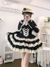 画像46: 【ToAlice】ダークプリンセスうさ耳リボン付きケープ (46)