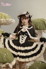 画像39: 【ToAlice】ダークプリンセスうさ耳リボン付きケープ (39)