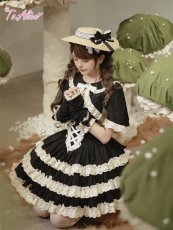 画像38: 【ToAlice】ダークプリンセスうさ耳リボン付きケープ (38)