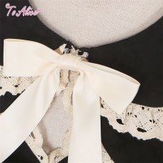 画像5: 【ToAlice】ダークプリンセスうさ耳リボン付きケープ (5)