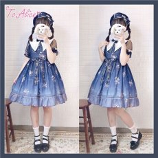 画像43: 【ToAlice】L1460プラネタリウム刺繍入り半袖ワンピース (43)