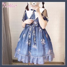 画像35: 【ToAlice】L1460プラネタリウム刺繍入り半袖ワンピース (35)