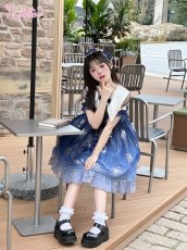 画像21: 【ToAlice】L1460プラネタリウム刺繍入り半袖ワンピース (21)