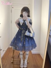画像10: 【ToAlice】L1460プラネタリウム刺繍入り半袖ワンピース (10)