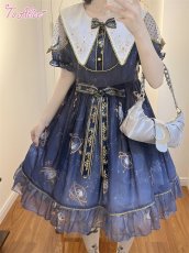 画像12: 【ToAlice】L1460プラネタリウム刺繍入り半袖ワンピース (12)