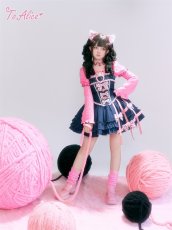 画像13: 【To Alice】L1494 デニムキャットジャンパースカート (13)