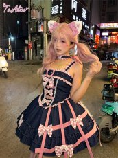 画像14: 【送料無料】L1494 デニムキャットジャンパースカート《予約受付》 (14)