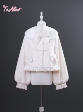 画像2: 【To Alice】L1552ヴィンテージドールお袖ぷっくりショートコート (2)