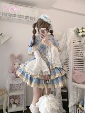 画像14: 【ToAlice】ダークプリンセスうさ耳リボン付きケープ (14)