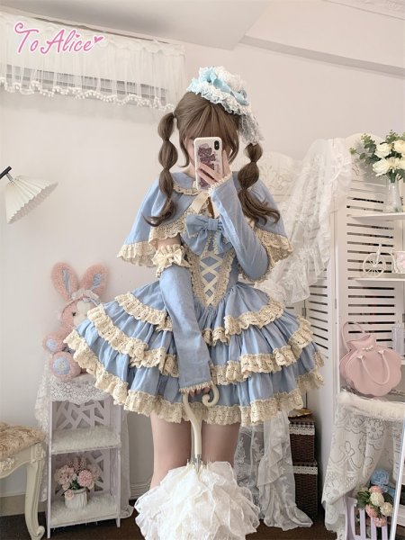 ToAlice】ダークプリンセスうさ耳リボン付きケープ - To Alice