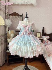 画像15: 【ToAlice】L1606海月姫フリルたっぷりリボンデコジャンパースカート (15)