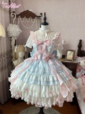 画像16: 【ToAlice】L1606海月姫フリルたっぷりリボンデコジャンパースカート (16)