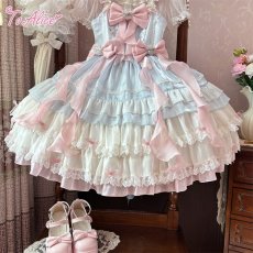 画像17: 【ToAlice】L1606海月姫フリルたっぷりリボンデコジャンパースカート (17)