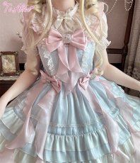 画像4: 【ToAlice】L1606海月姫フリルたっぷりリボンデコジャンパースカート (4)