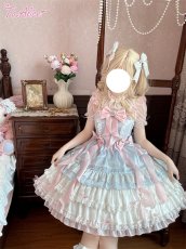 画像7: 【ToAlice】L1606海月姫フリルたっぷりリボンデコジャンパースカート (7)