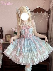 画像9: 【ToAlice】L1606海月姫フリルたっぷりリボンデコジャンパースカート (9)