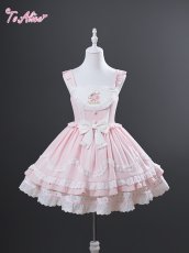 画像2: 【To Alice】L1607 Strawberry cake ジャンパースカート (2)