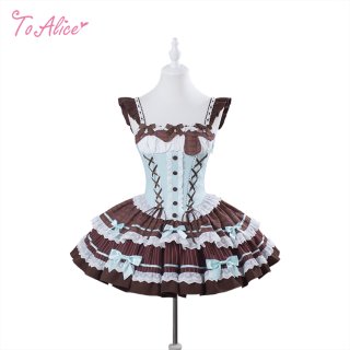 ToAlice BlueButterflyジャンパースカート Mサイズ ロリータ ToAlice BlueButterflyジャンパースカート Mサイズ ロリータ