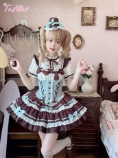 画像13: 【送料無料】L1618チョコミントコルセット風ジャンパースカート《予約受付》 (13)