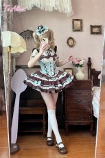 画像15: 【送料無料】L1618チョコミントコルセット風ジャンパースカート《予約受付》 (15)