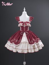 画像2: 【ToAlice】L1630 StrawberryPicnicジャンパースカート (2)