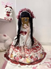 画像10: 【ToAlice】L1634いちご×ハニーベアジャンパースカート (10)