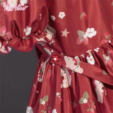 画像4: 【ToAlice】L1636 StrawberryAnimalヨーク切り替えワンピース (4)