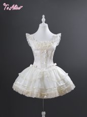 画像2: 【To Alice】L1640ホワイトローズドレス (2)