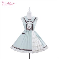 画像2: 【ToAlice】L1641スイーツカレッジワンピースセット (2)