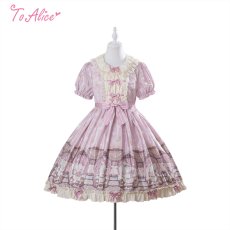 画像1: 【ToAlice】 L1645ベアバブルフロントシャーリングワンピース (1)