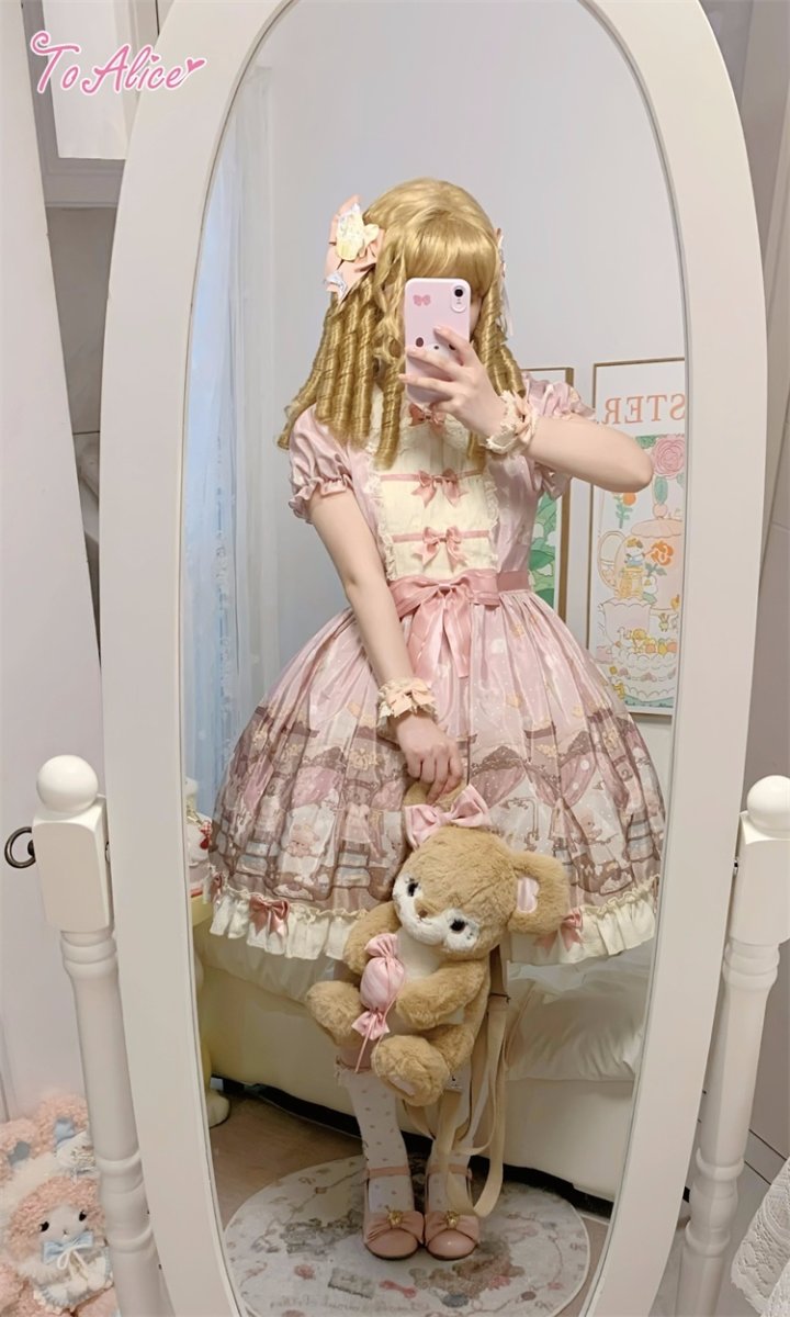 画像44: 【ToAlice】 L1645ベアバブルフロントシャーリングワンピース (44)