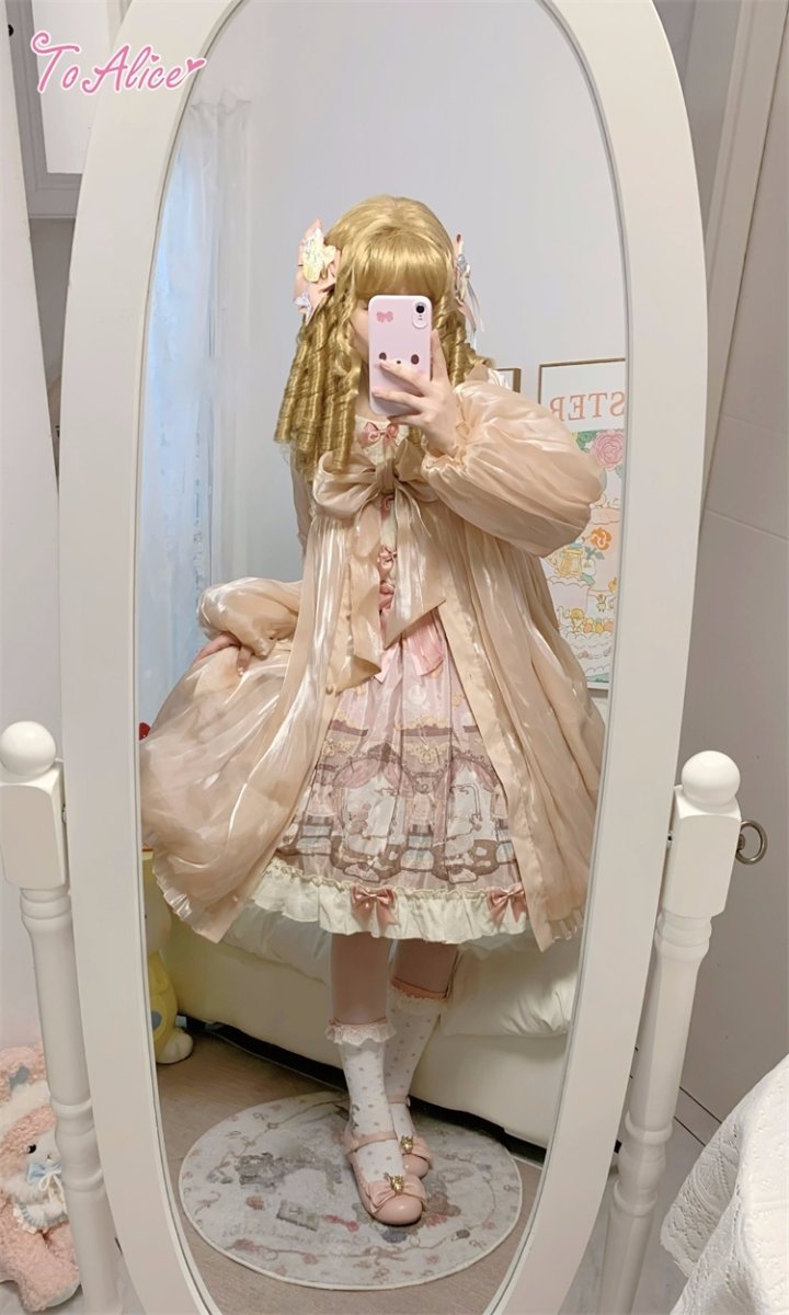 画像45: 【ToAlice】L959シフォンフード付きバルーンアウター (45)