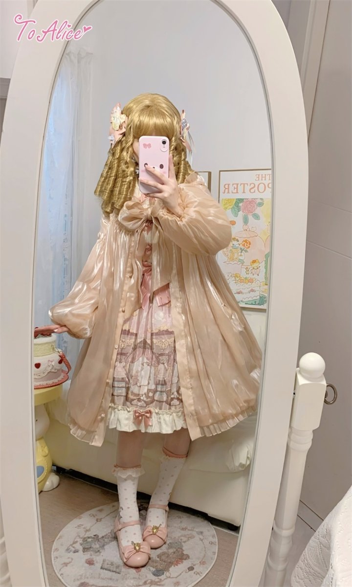 画像46: 【ToAlice】L959シフォンフード付きバルーンアウター (46)