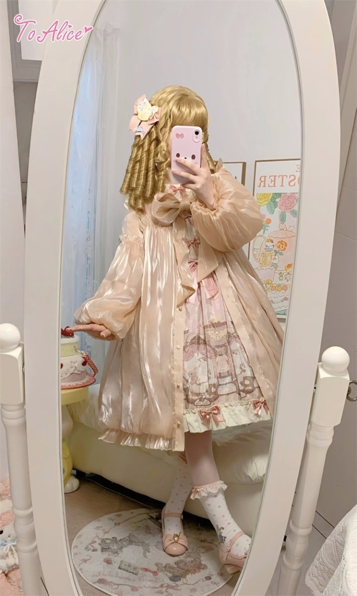 画像47: 【ToAlice】L959シフォンフード付きバルーンアウター (47)