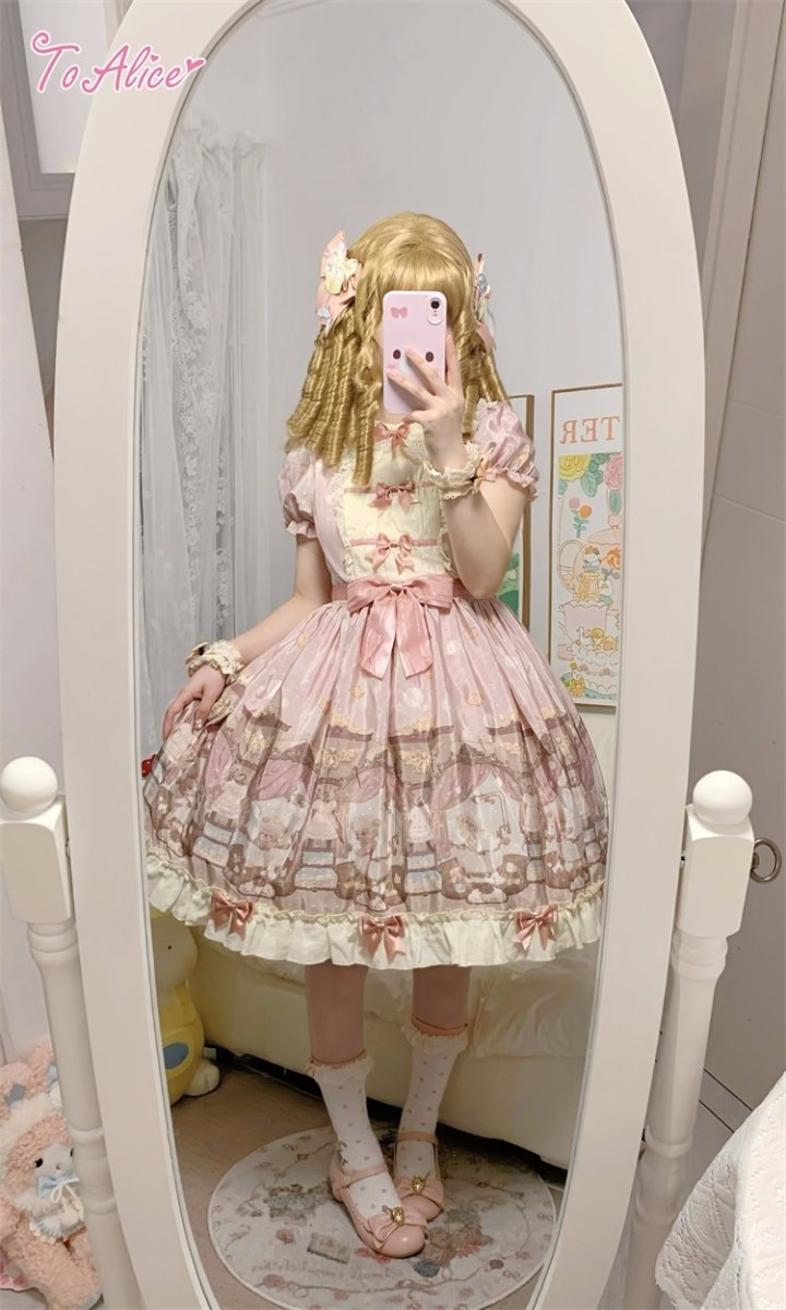 画像46: 【ToAlice】 L1645ベアバブルフロントシャーリングワンピース (46)