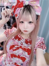 画像49: 【ToAlice】 L1651ギンガムチェックリボンパフ袖ブラウス (49)