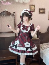 画像23: 【送料無料】L1669ハートフリル切り替えチェックワンピース《予約限定》 (23)