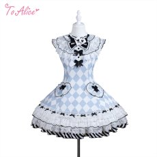 画像1: 【ToAlice】L1673アリスノースリーブワンピース (1)