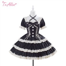 画像1: 【ToAlice】L1674ヴィンテージティアードワンピース (1)