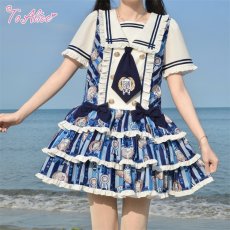 画像8: 【送料無料】L1675マリンドッグレイヤード風ワンピース《予約受付》 (8)