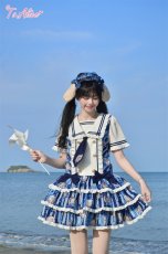 画像3: 【送料無料】L1675マリンドッグレイヤード風ワンピース《予約受付》 (3)