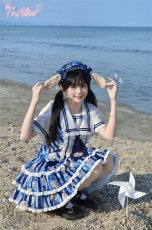 画像4: 【送料無料】L1675マリンドッグレイヤード風ワンピース《予約受付》 (4)