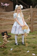 画像17: 【送料無料】L1682 アリス柄パフスリーブワンピース《予約限定》 (17)