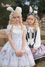 画像35: 【送料無料】L1682 アリス柄パフスリーブワンピース《予約限定》 (35)